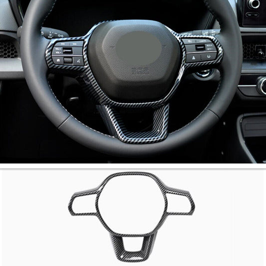 for Honda CR-V 2023-2024 Carbon Fiber Car Steering Wheel Frame Trim Decor Cover