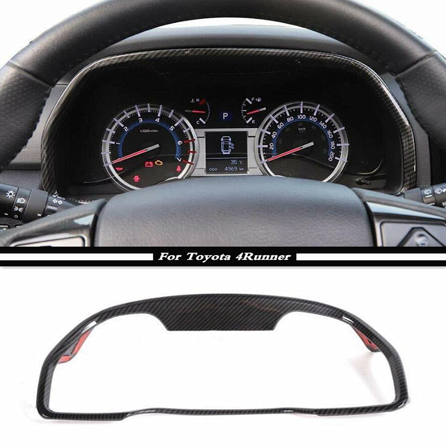 Carbon fiber dashboard frame cover trim for Toyota 4Runner 2010 - 2023