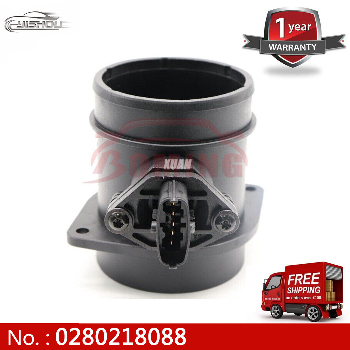 Flow sensor meter 0280218088 is suitable for Volvo S80, C70, V50, S40, XC90, V70, S60, etc.