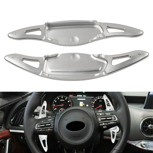 For 18-up for Kia Stinger CK K8 Silver Steering Wheel Paddle Shifter Extension