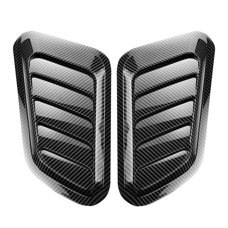 2x Car Front Hood Side Air Flow Vent Intake Scoop Hole Cover Decor Trim Sticker