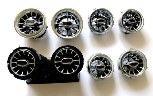 8x led Illuminated Turbo air ac vent purifier for Benz E class W213 2016-2023