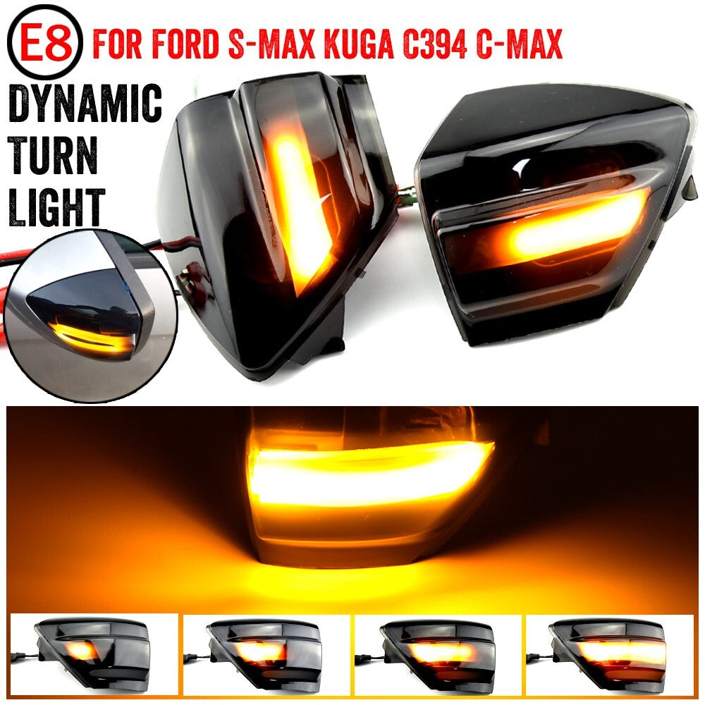 Dynamic Side Turn Signal Light for Ford S-Max Kuga C394 C-MAX 2011-2019 European