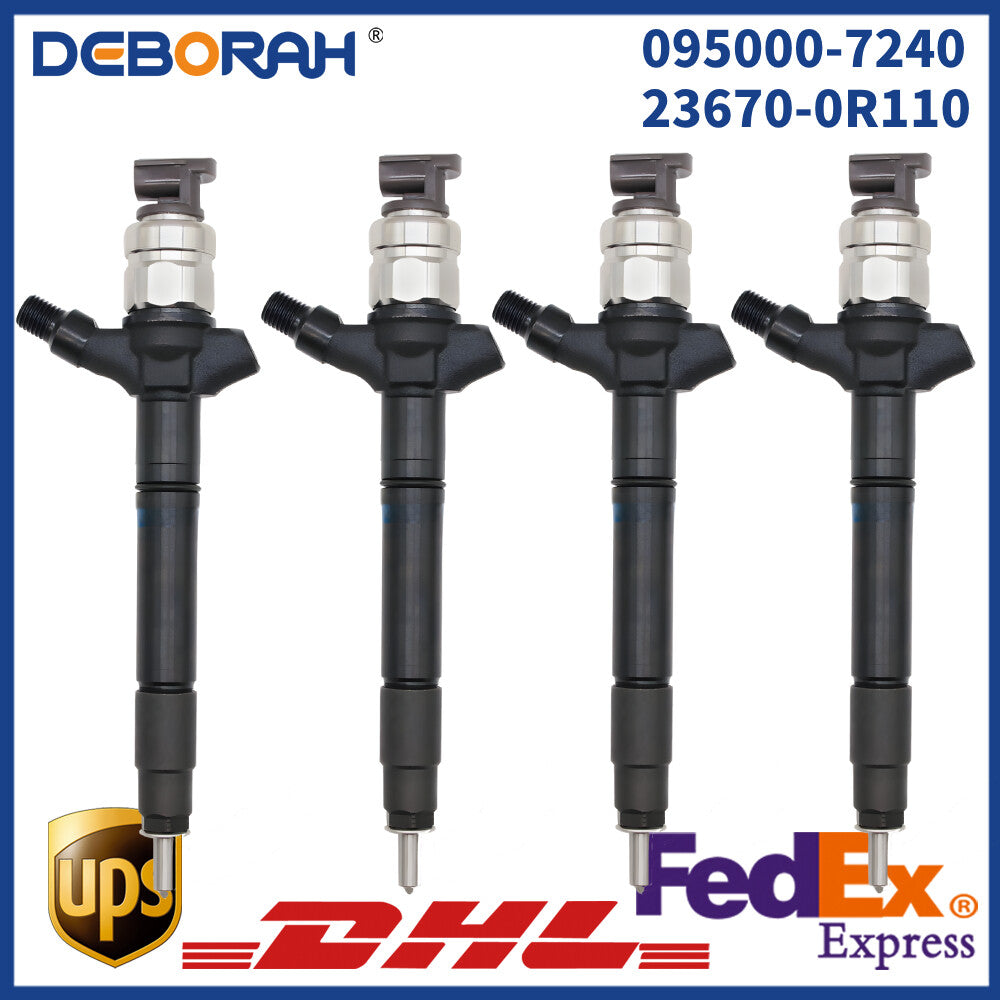 4x Common Rail Diesel Fuel Injector Nozzle 095000-7240 23670-0R110 for Toyota