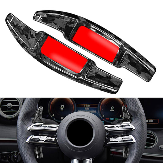 Forged Carbon Fiber Steering Wheel Paddle Shifter Extension for Mercedes-Benz E