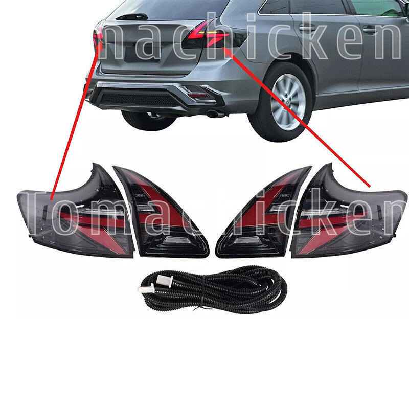 Suitable for Toyota Venza 2009-2016, LED Rear Taillight Projector (DRL), Black Set of 2 Pieces