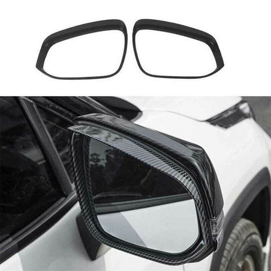 Carbon Fiber Side Door Mirror Rain Eyebrow Cover Trim for Toyota Venza 2021-2023