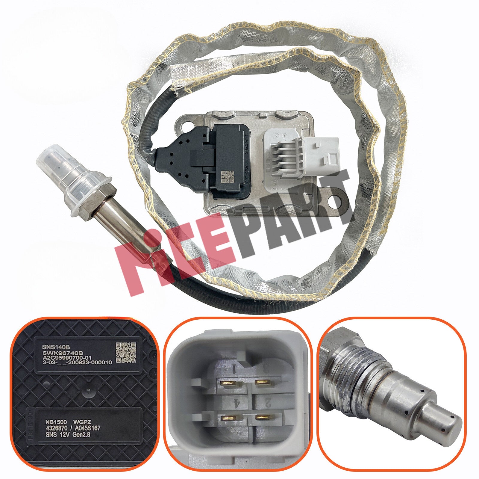 NOx sensor 5WK96684A 68067521AA is compatible with 6.7L for Dodge for Ram 3500-5500