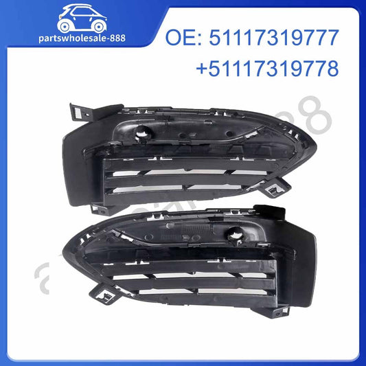 pair of front bumper grille protectors fit 2015-19 for BMW X6 F16 with O-type extreme