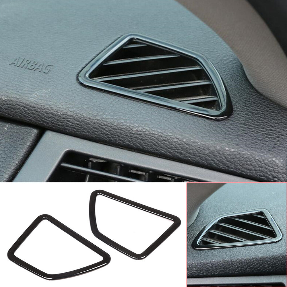 2¡ÁGloss Black ABS Dashboard Air Vent Outlet Trim for BMW X5 E70 X6 E71 2008-2013