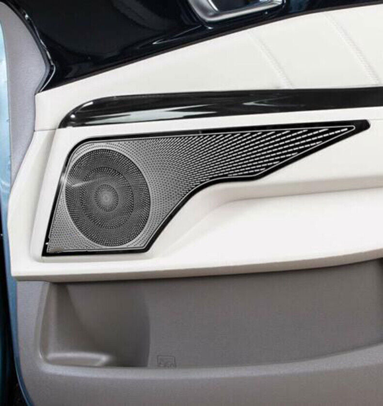 for Kia Carnival 2022-24 Black Steel Inner Door Speaker Horn Frame Cover Trim 4X