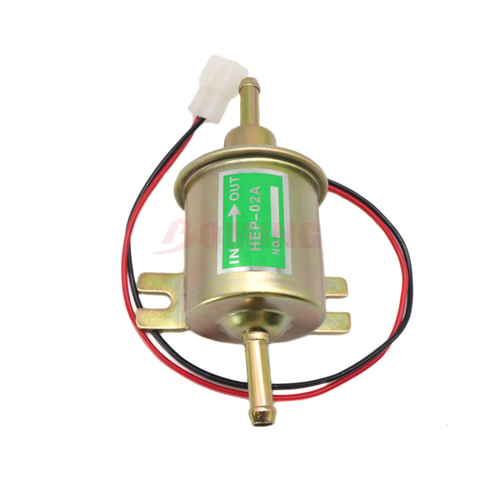 HEP-02A 12V Universal Inline Low Pressure Electric Fuel Pump For Gas Diesel 2PCS