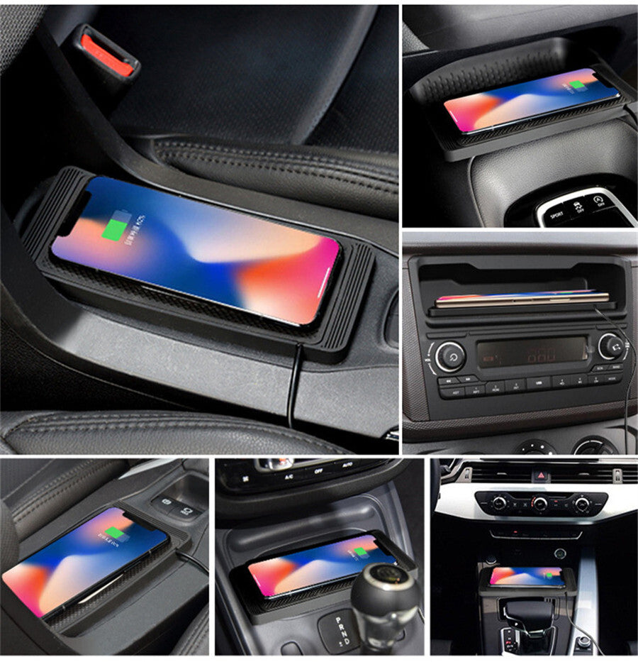 Wireless Fast Charger Dock Charging Pad Silicone Stand For Samsung Android Phone