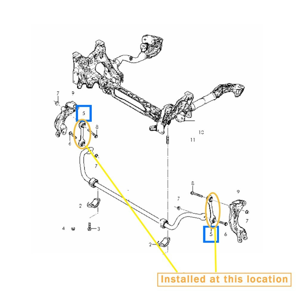 Sway bar kit 36A407151A for Bentley for Bentayga upper and lower control arm stabilizers