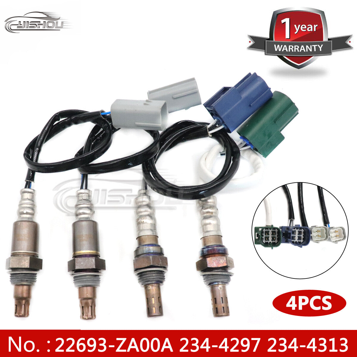 4-piece upstream + downstream oxygen sensor pack suitable for Nissan Frontier Xterra 4.0L 2007