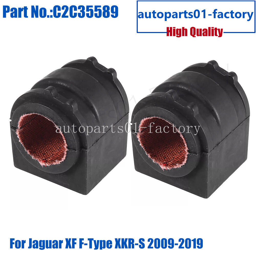 2PCS Front Stabilizer Sway Bar Bushing C2C35589 for Jaguar XF for F-Type XKR-S 09-19