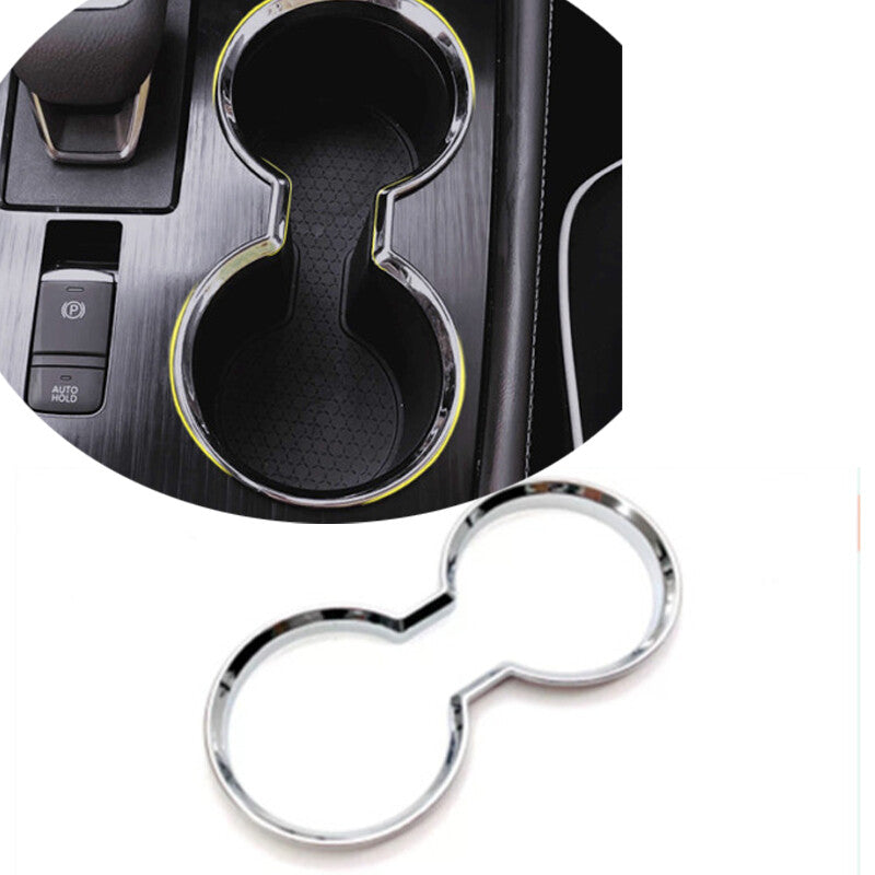 for Nissan Rogue 2021-2023 Water Cup Holder Cover Trim ABS Chrome 1x auto