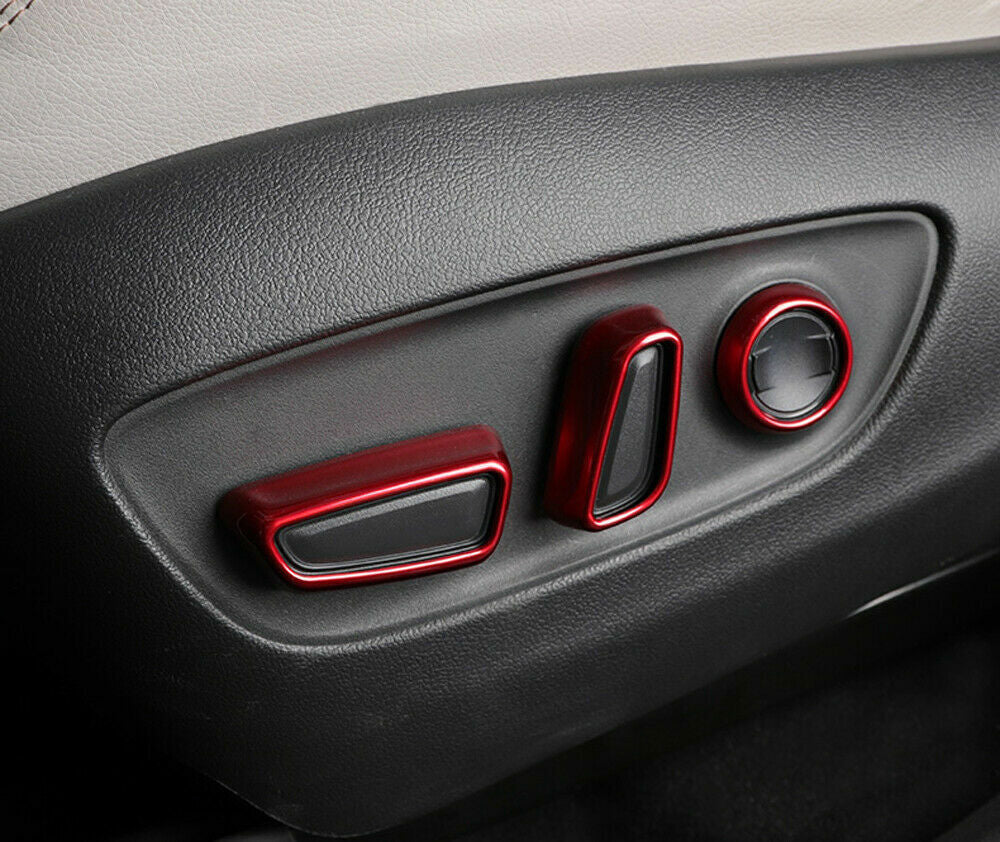 6pcs for Toyota Highlander 2020-2022 Red Inner for Seat Position Switch Button Cover