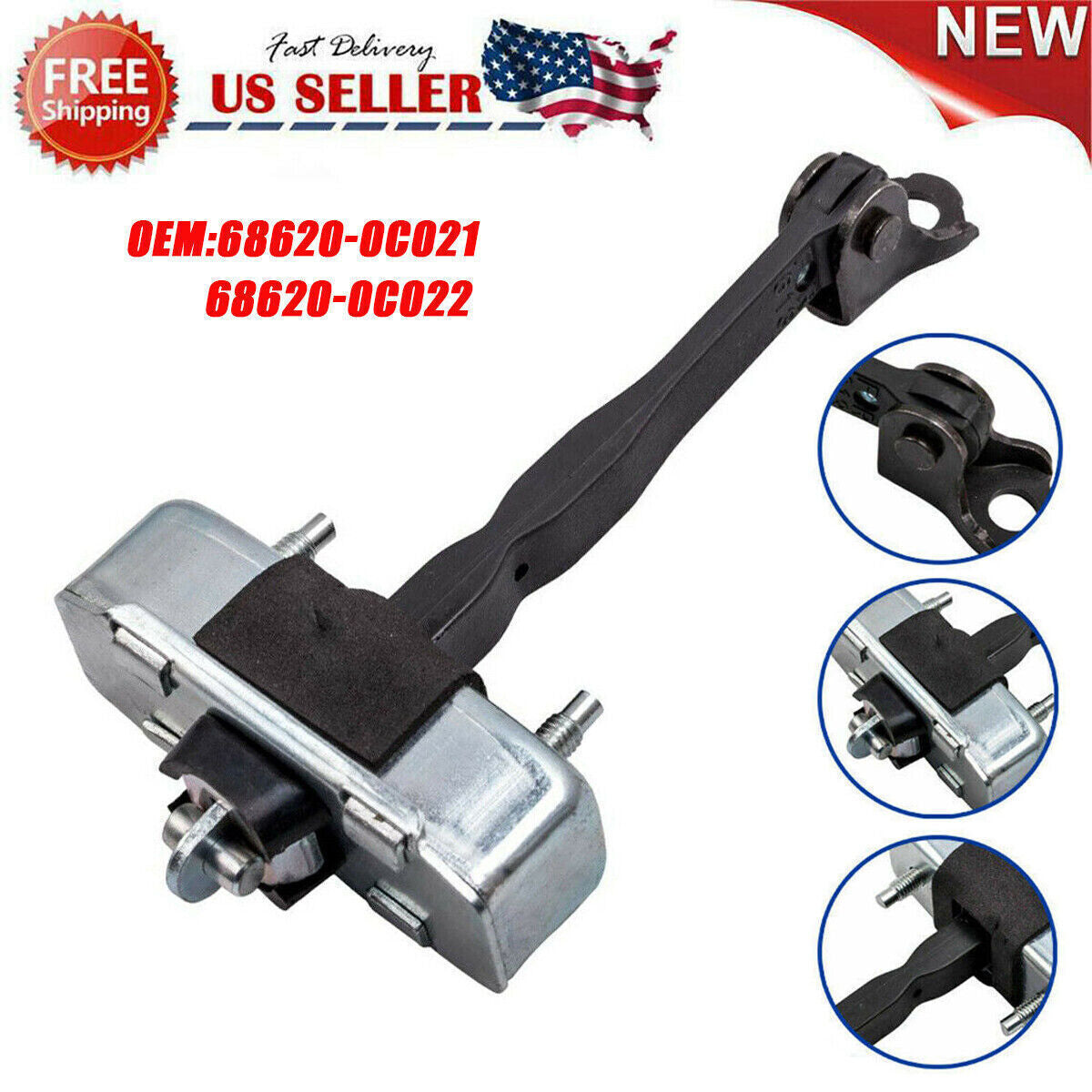 Door Check Stopper Driver Side Front Left fits for Toyota Sequoia Tundra