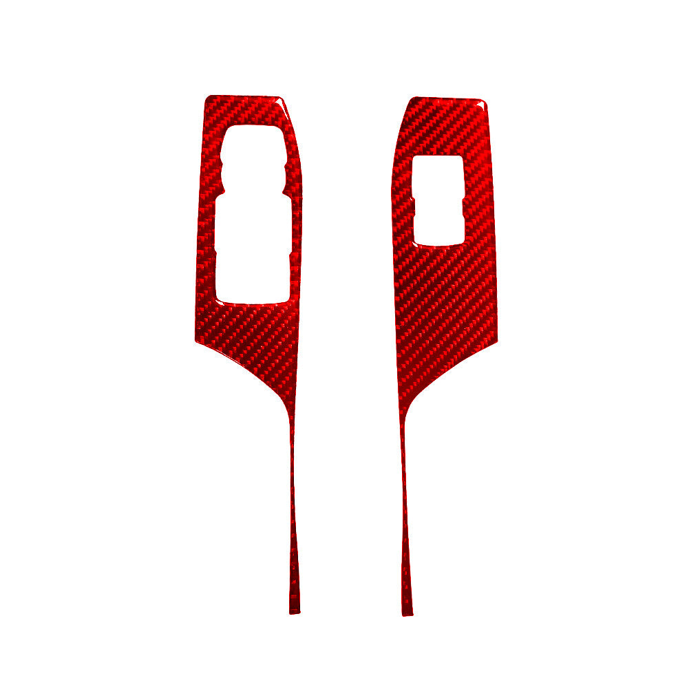 Window Lift Panel Trim Cover Bezel for Chevrolet Camaro 16-18 Carbon Fiber TypeB