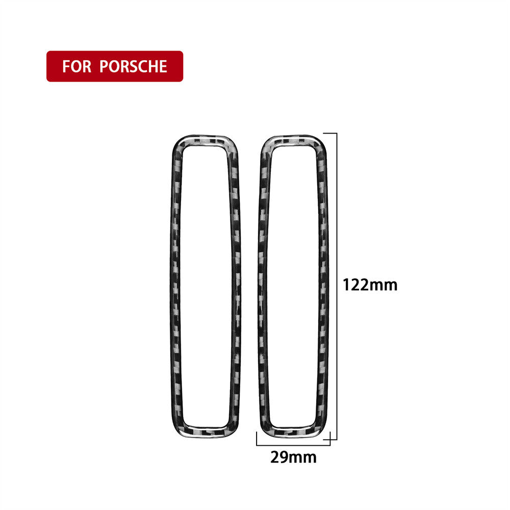 2¡ÁCarbon Fiber B-pillar Air Vent Outlet Ring Trim for Porsche for Panamera 2010-2016