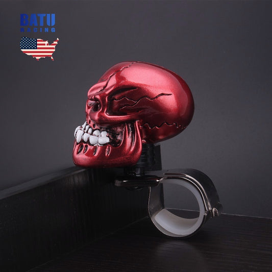 Universal Red Skull Head Steering Wheel Knob Booster for Auto/Truck/ for Golf Cart