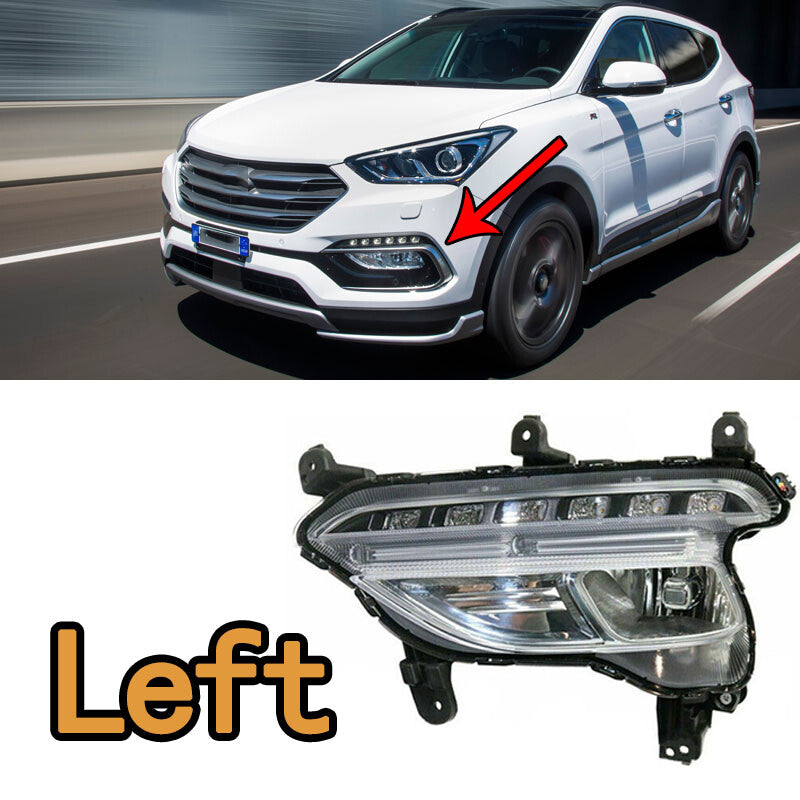 for Hyundai Santa Fe Sport 2016-2018 Left Front Daytime Running Light Fog Lamp