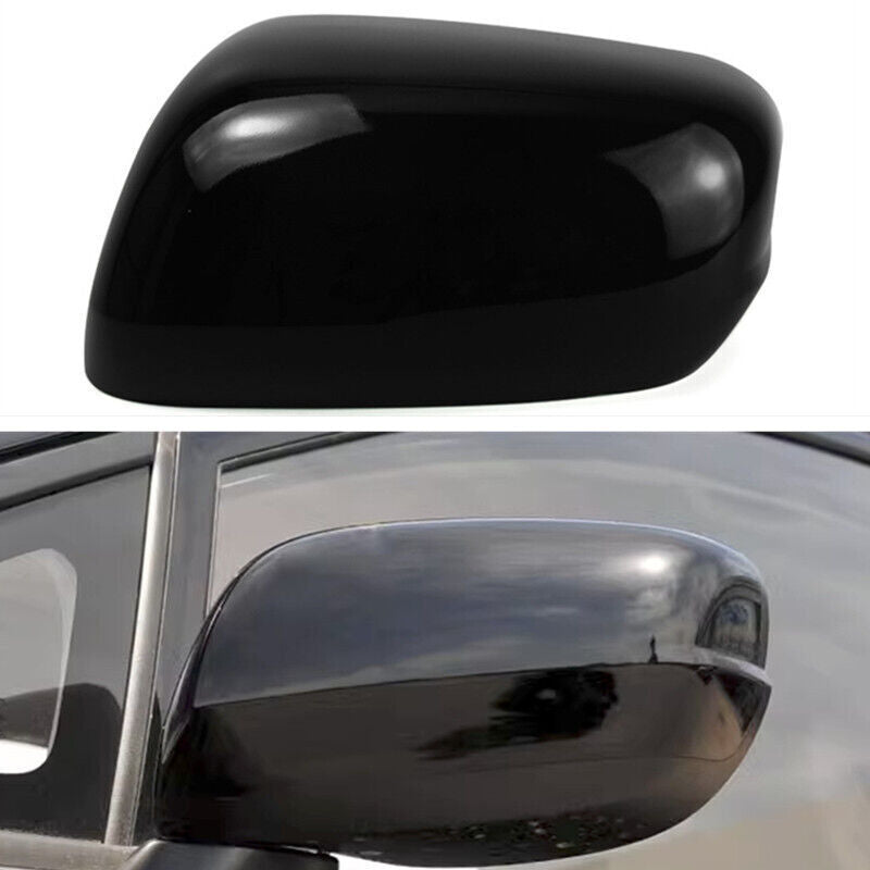 Black Rearview Mirror Cover Shell Housing Cap for Honda Fit/Jazz 09-13 Left Side