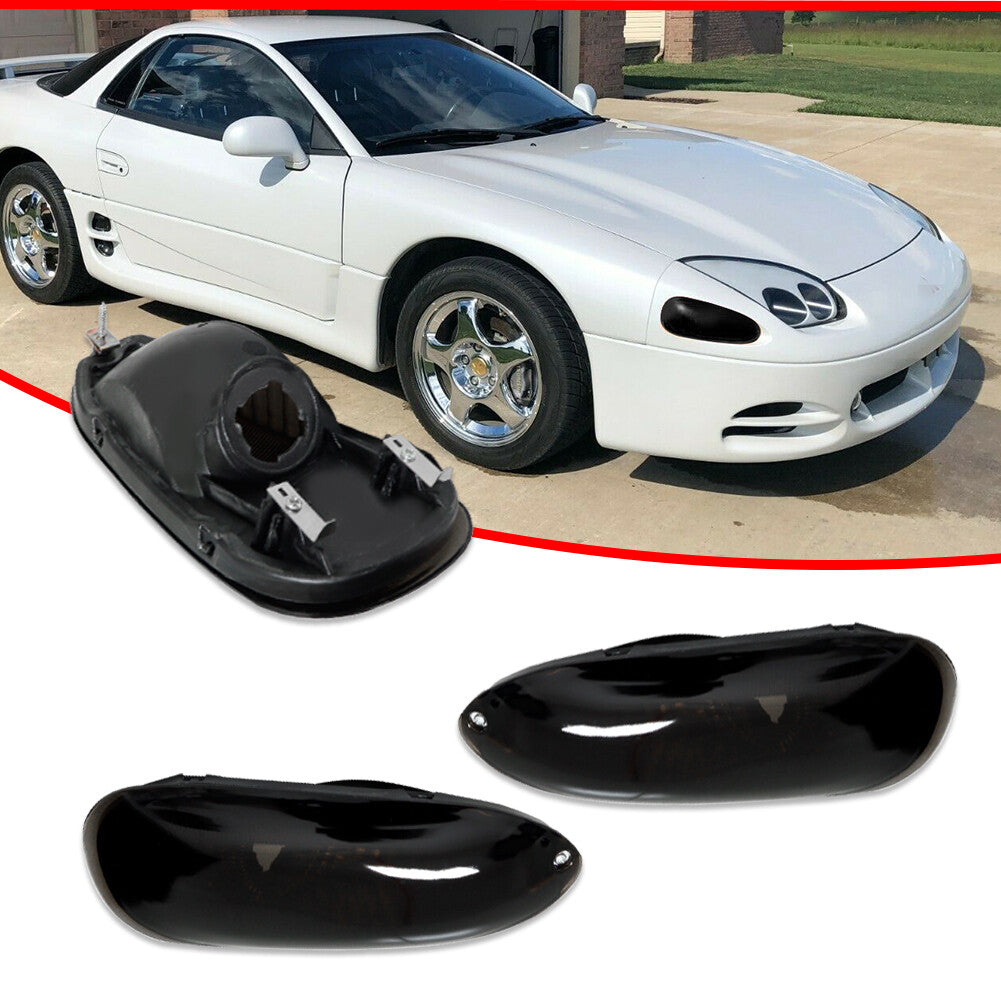 Smoked JDM style front corner turn signals applicable to 1994-1998 for Mitsubishi 3000GT