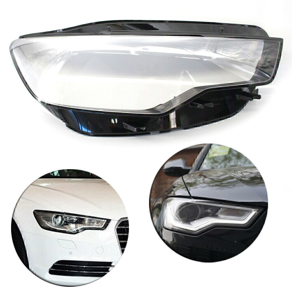 Right Side Headlight Lens Cover Headlamp Lens Shell Fit for Audi A6 C7 2016-2018 17