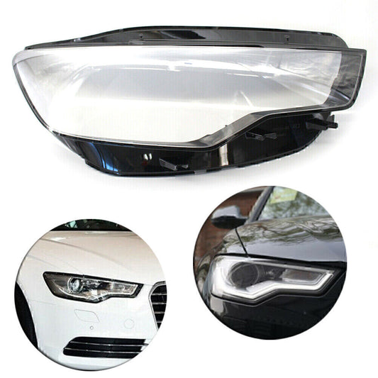 Right Side Headlight Lens Cover Headlamp Lens Shell Fit for Audi A6 C7 2016-2018 17