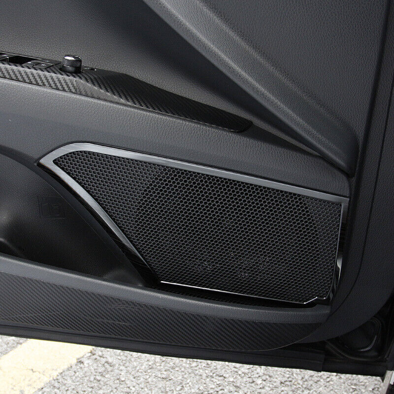 for Toyota for Camry 2018-2023 Black Steel Inner Door Horn Speaker Sound Cover Trims
