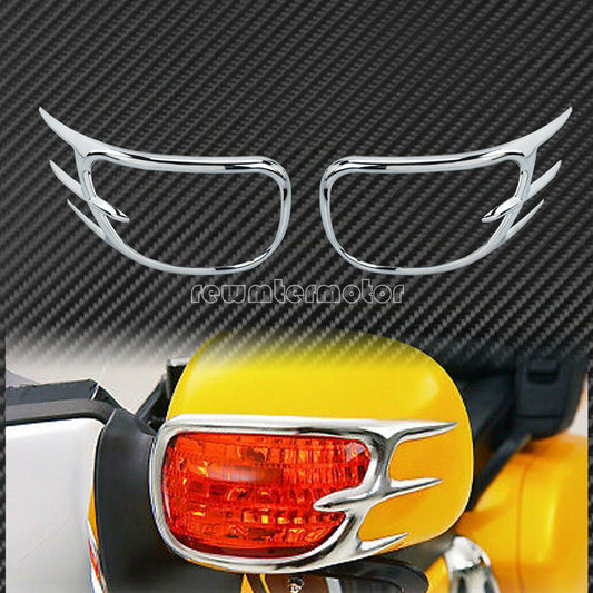 Chrome Front Turn Signal Lights Decoration Trims Fit For Goldwing GL1800 Audio