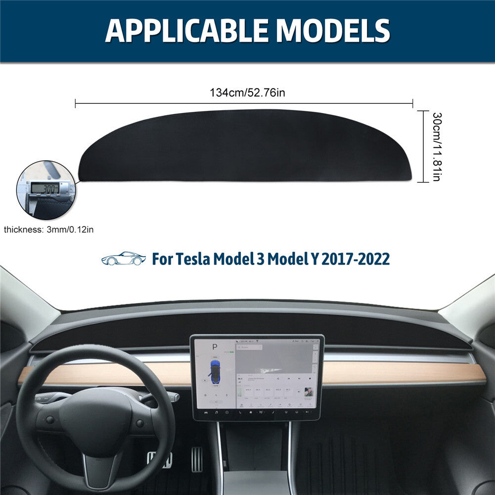 Car Dashboard Cover Non-Slip Dashmat Dash Mat Fit for Tesla Model 3 Y 2017-2022