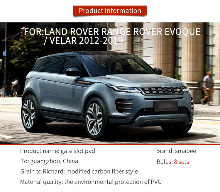 Car Gate Slot Mat for Land Rover for Range Rover Evoque 2012 ~ 2018 Cup Holders Mat