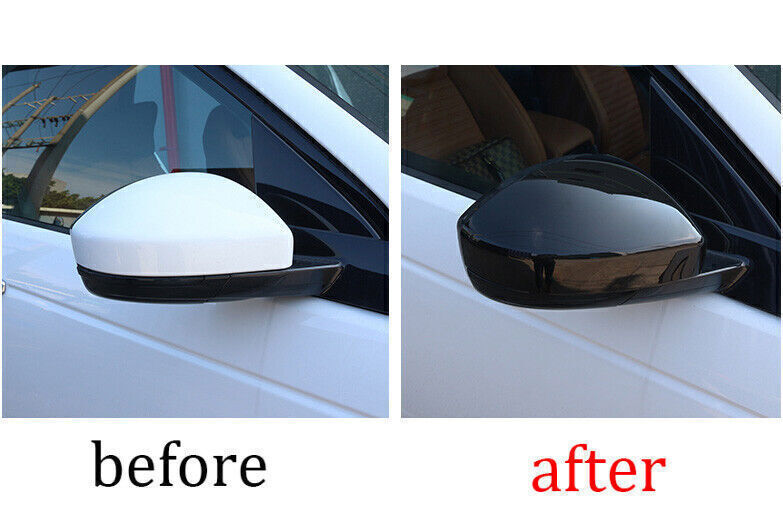 For LR Discovery Sport 15-19 Gloss Black Side Rear View Mirror Cap Cover Trim 2X