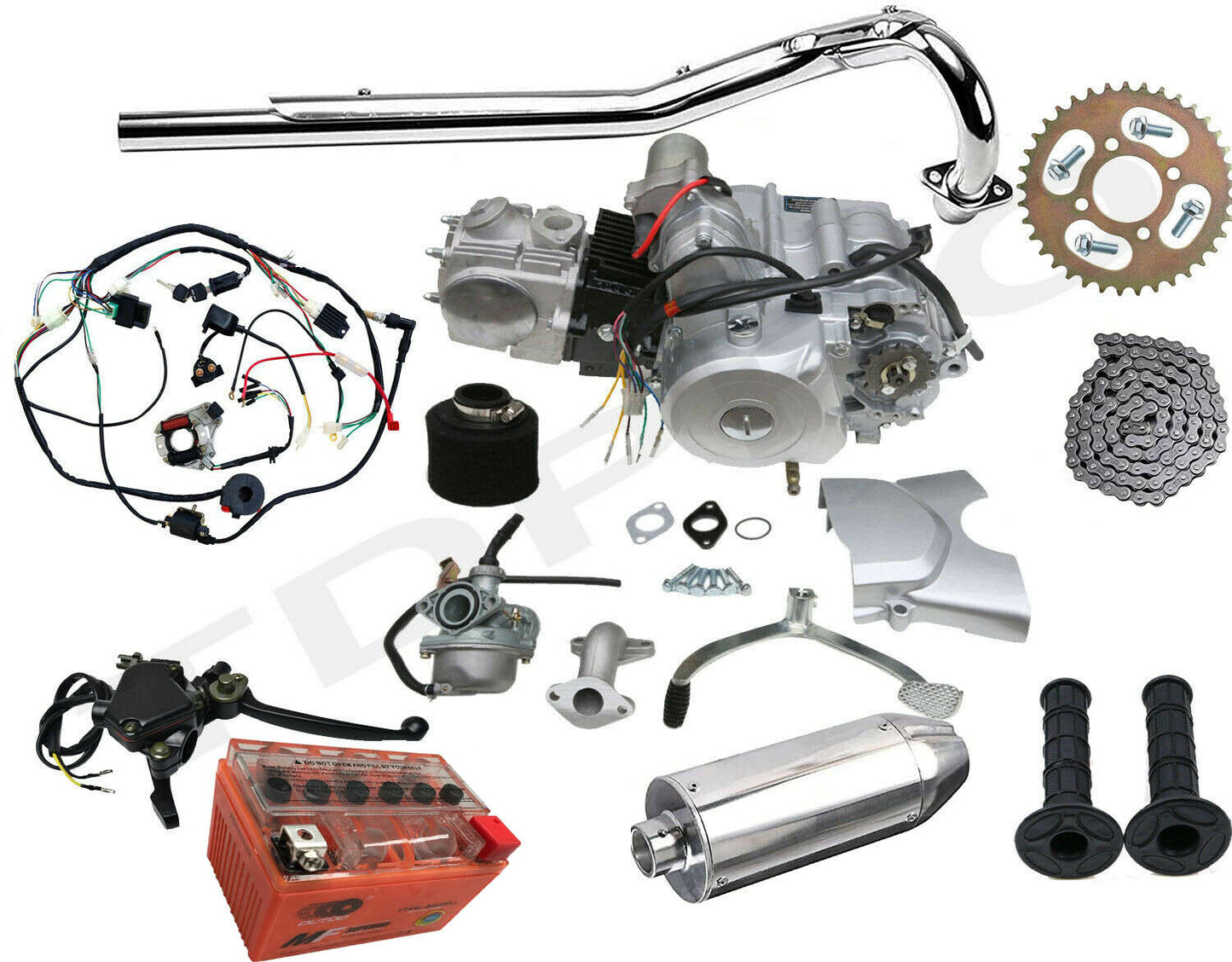 125cc Semi Auto Engine Motor Kit Reverse For ATV Quad Go Kart Buggy for Honda ATC70