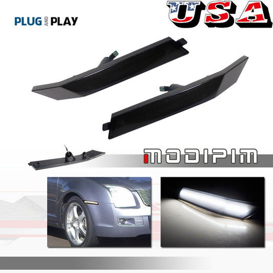 [Plug and Play] White front side marker lights for 06-09 for Ford Fusion and for Mercury Milan