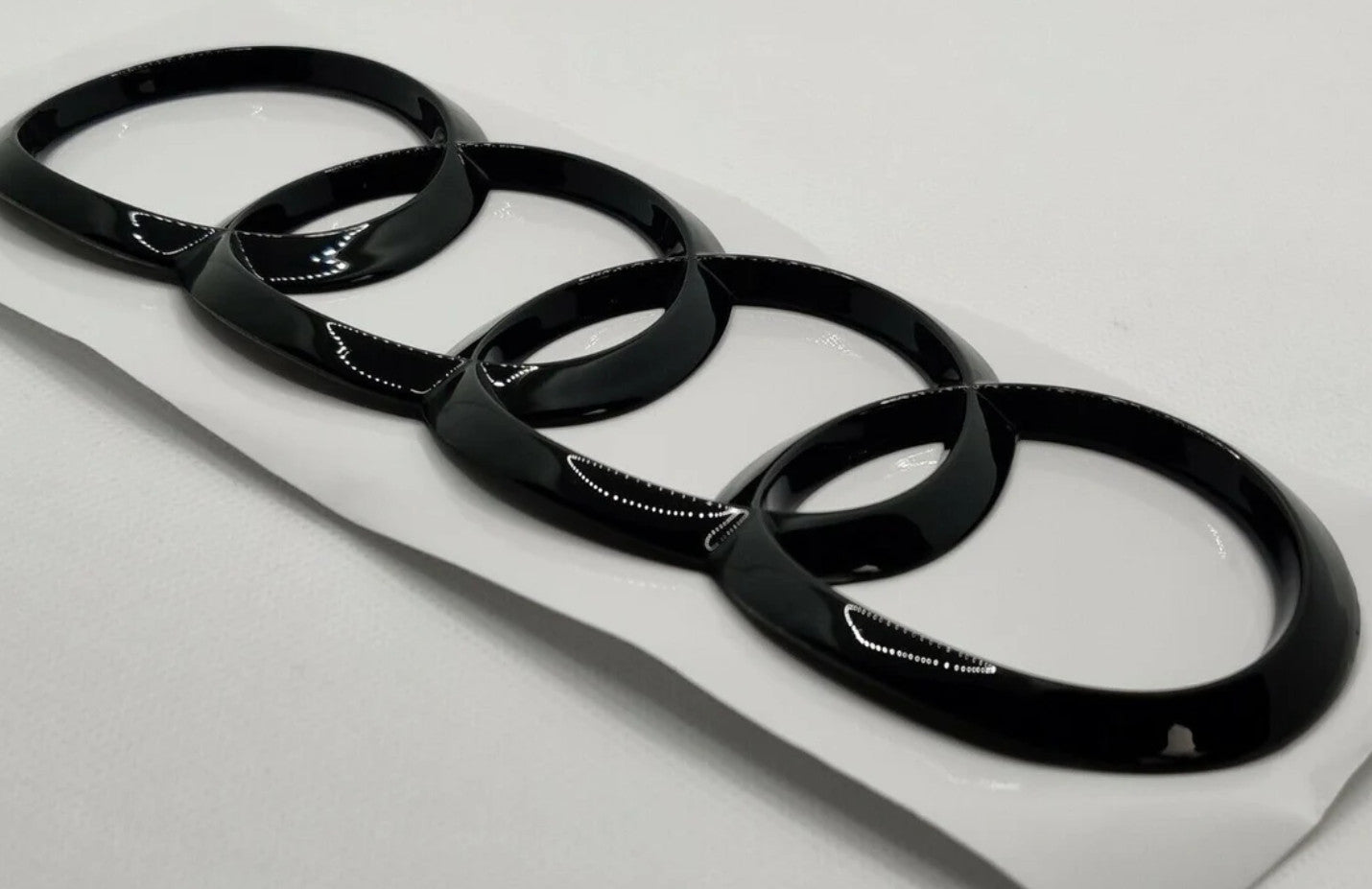 for Audi for A5 S5 Sportback Rings Badge Front Cover Rear Boots Barbecue Badge Gloss Black