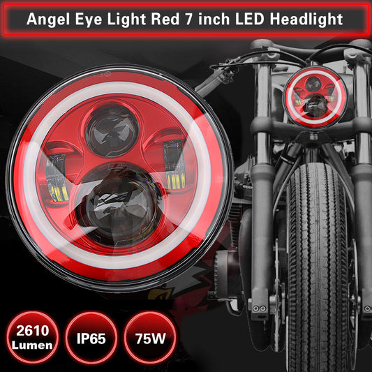 7-inch round LED headlights with a Hi-Lo halo effect for Jeep 97 - 2017 for Wrangler JK LJ TJ