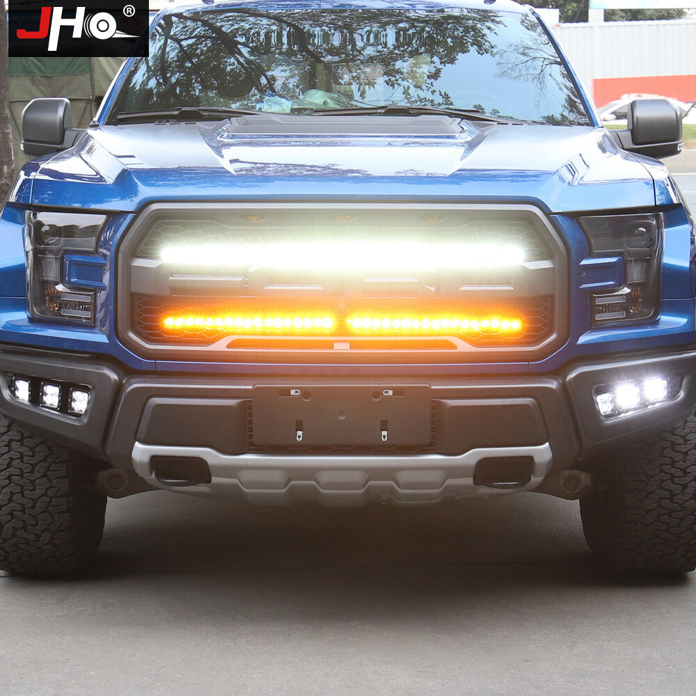Front Grille Trim LED Grill Strip Lights DRL Decorative Lamps For F150