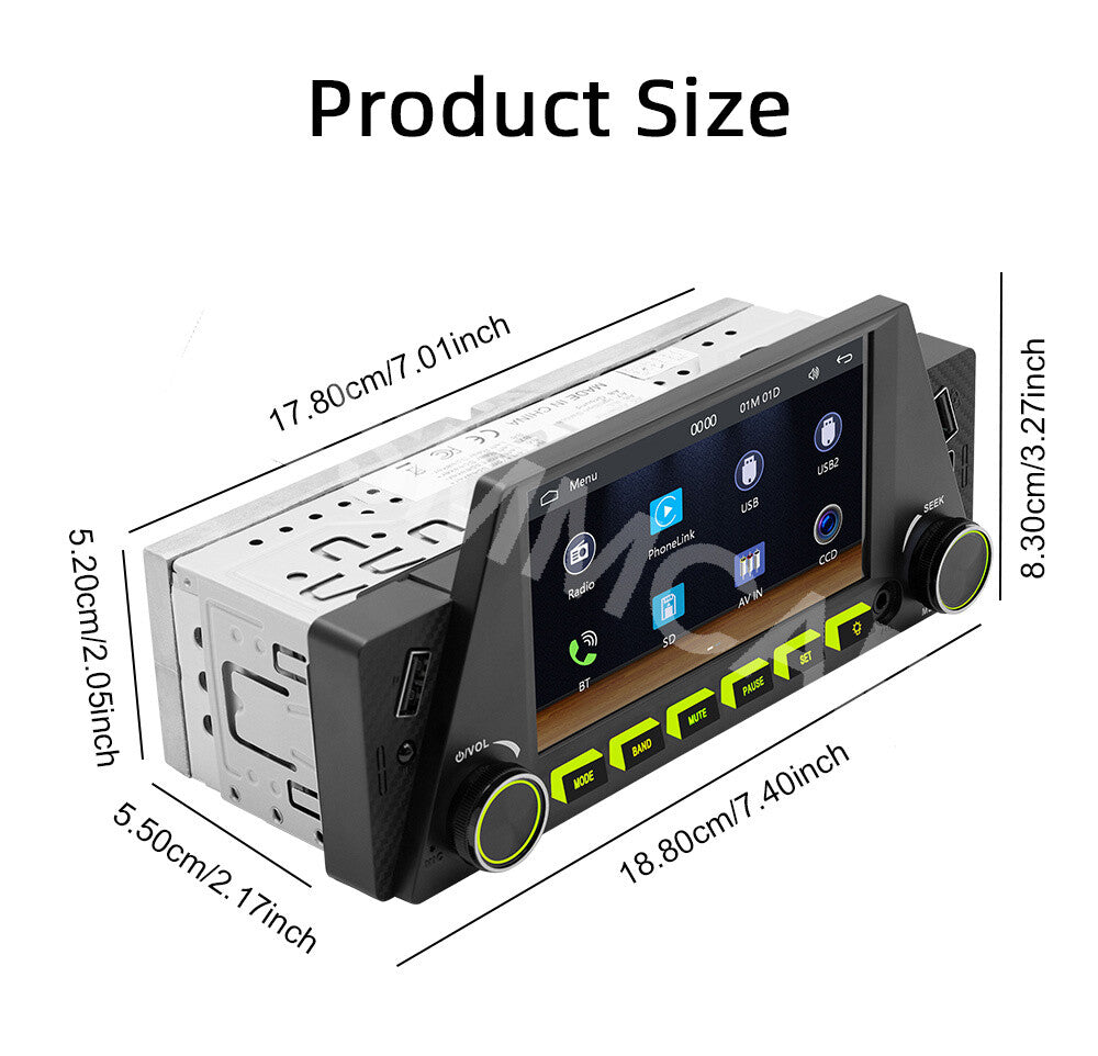 Car Multimedia Player Single Din RDS Radio 4.7inches Single Din For Android Auto