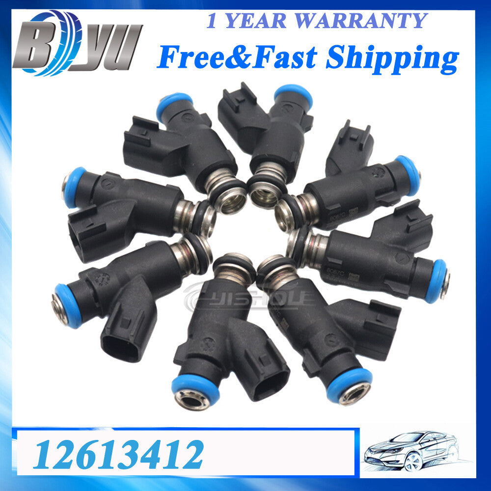Set of 8x Fuel Injectors 12613412 Fits for GMC 6.0L Silverado for Sierra 10-13 6.6L
