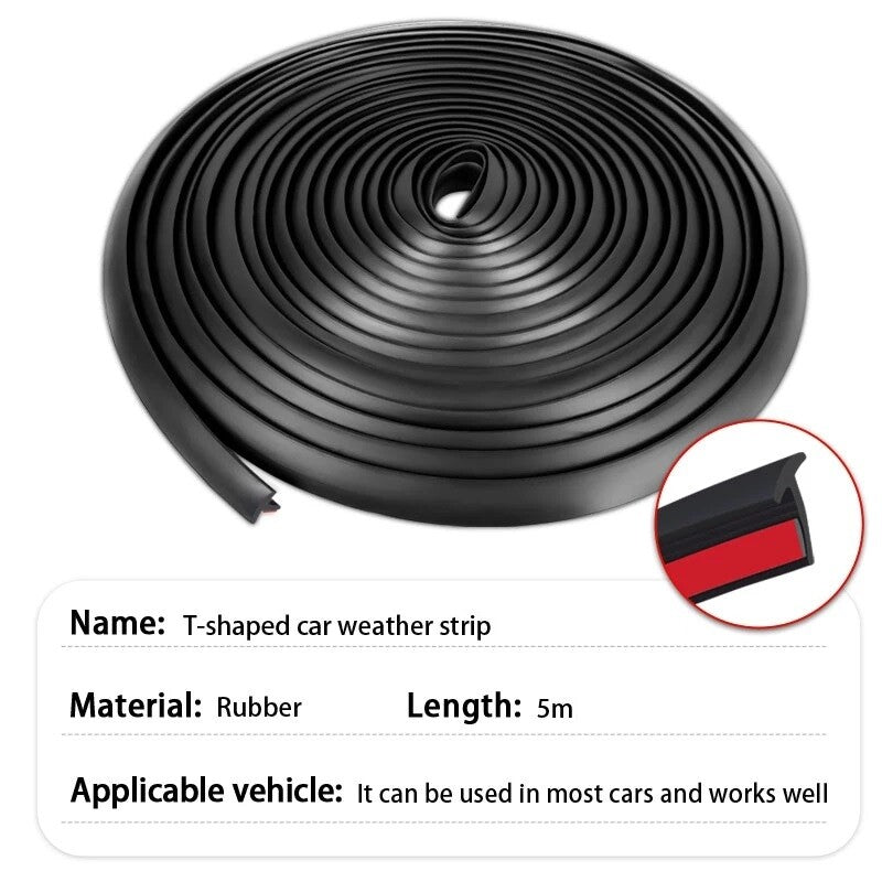 16.5ft T Shape Rubber for Dodge Car Seal Weather Strips Door Edge Moulding Trim