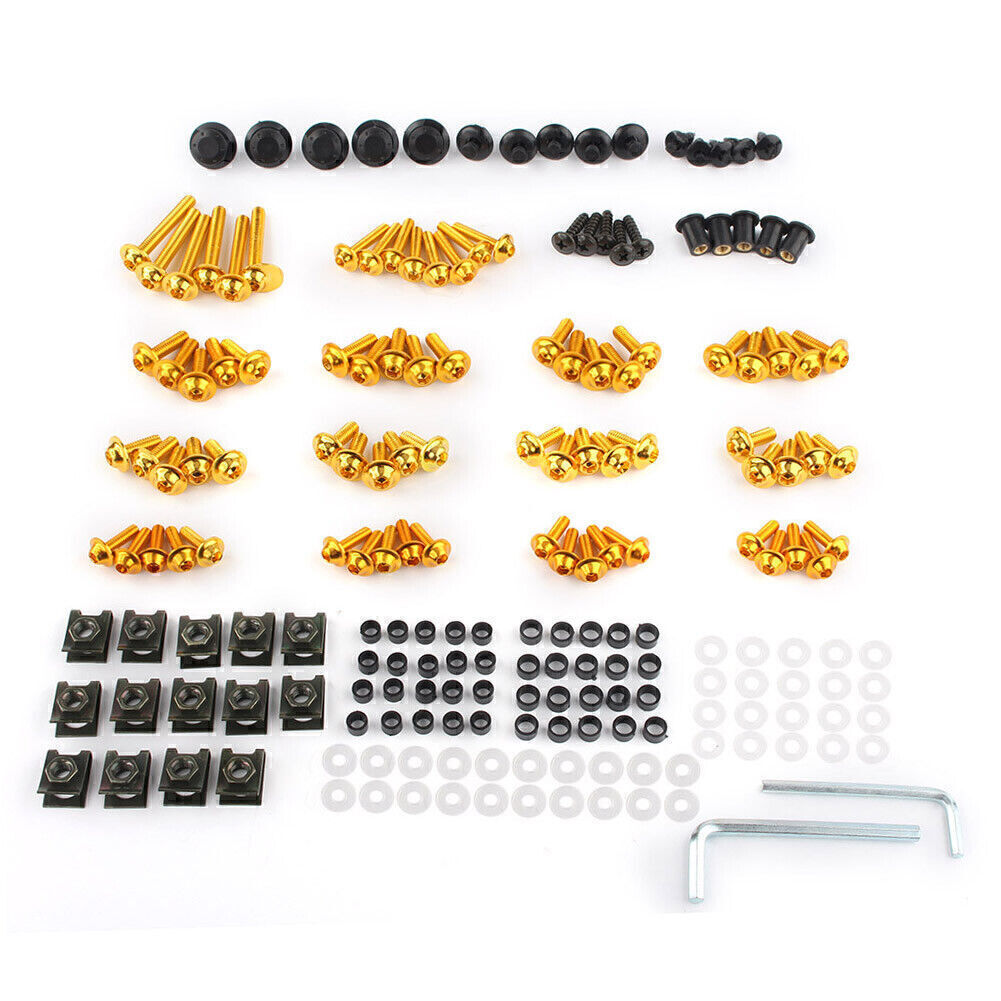 Fairing Bolt Body Screws Nuts Set w/ Box Kit for Honda CBR250R CBR300R GOLD