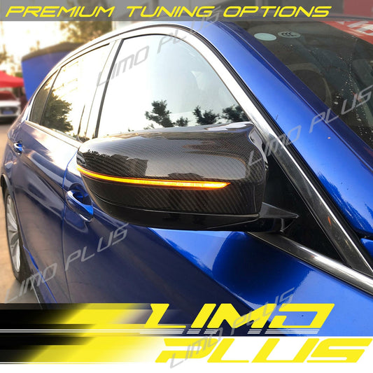 Replacement Carbon Fiber Side Mirror Cover Caps for BMW G30 G31 G11 G12 mc37