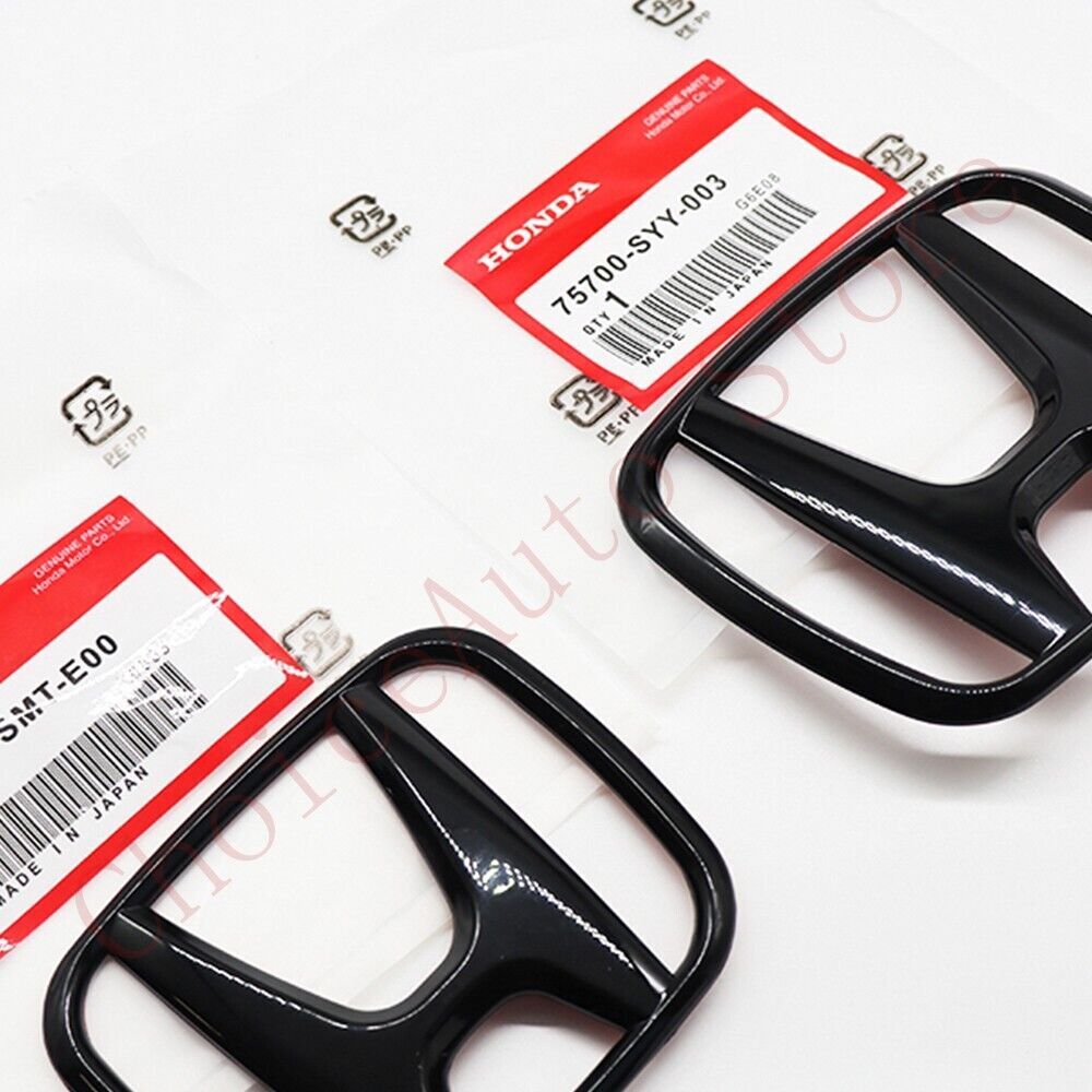 Two front and rear black H badges suitable for 2021-2023 for Honda for Civic Sean 4DOOR.
