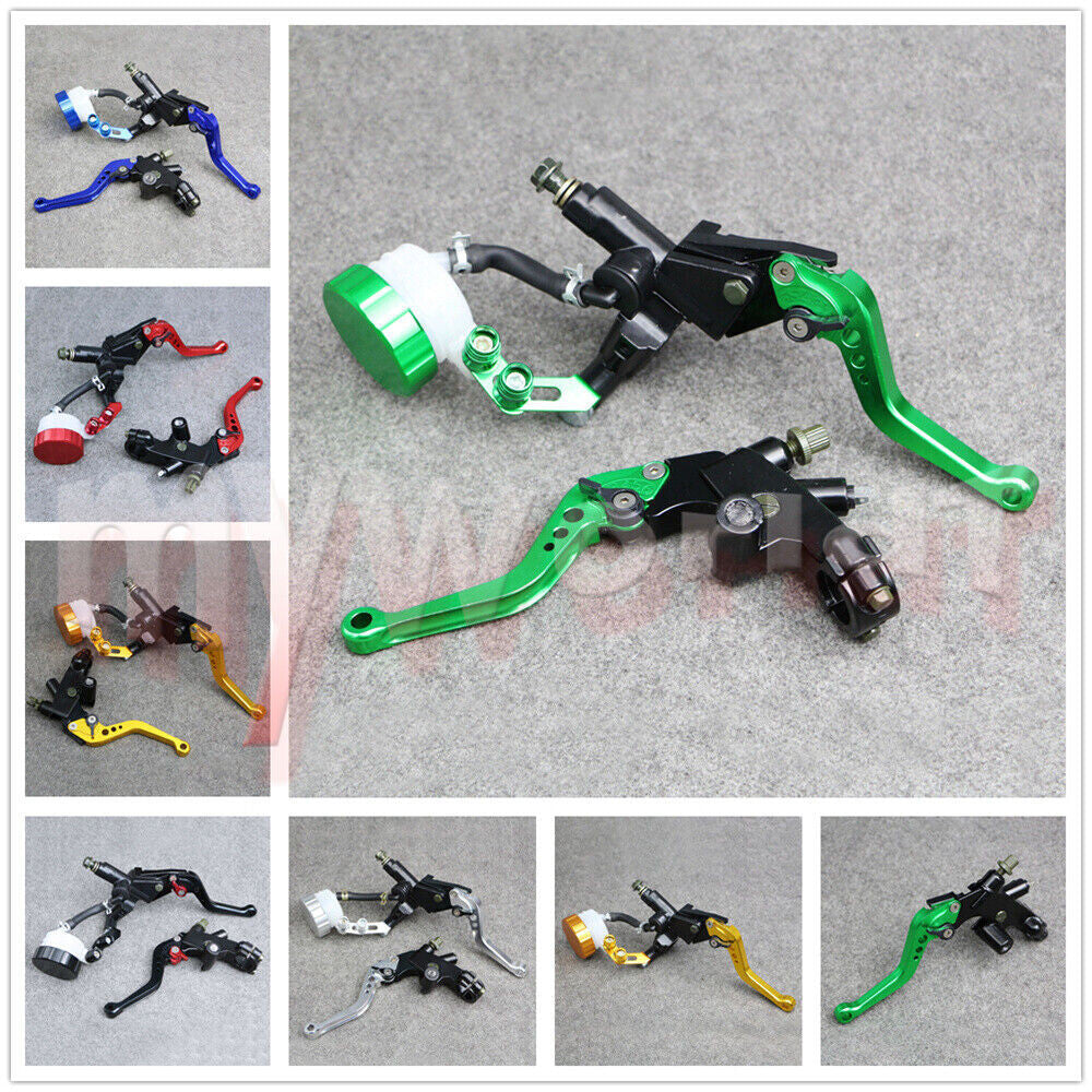 Fit for SUZUKI Motorcycle 22mm Clutch Brake Levers Master Cylinder Reservoir Set