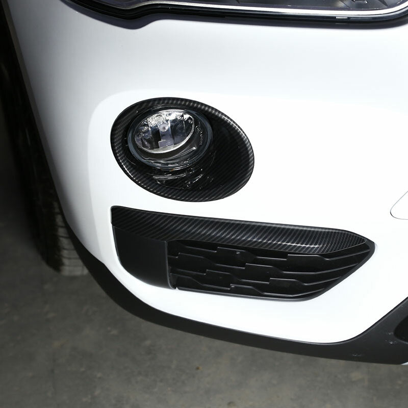 2pcs black Car Front Fog Light Lamp Cover Trim for BMW X1 F48 2016-2019