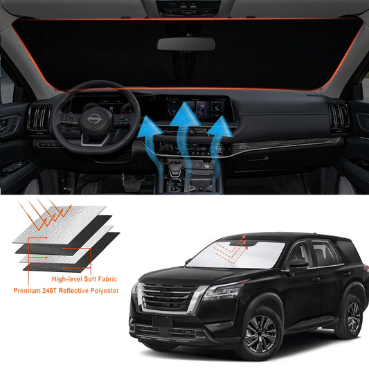 for Nissan Pathfinder 2022-2025 Car Windshield Sun Visor Sunshade UV Heat Block